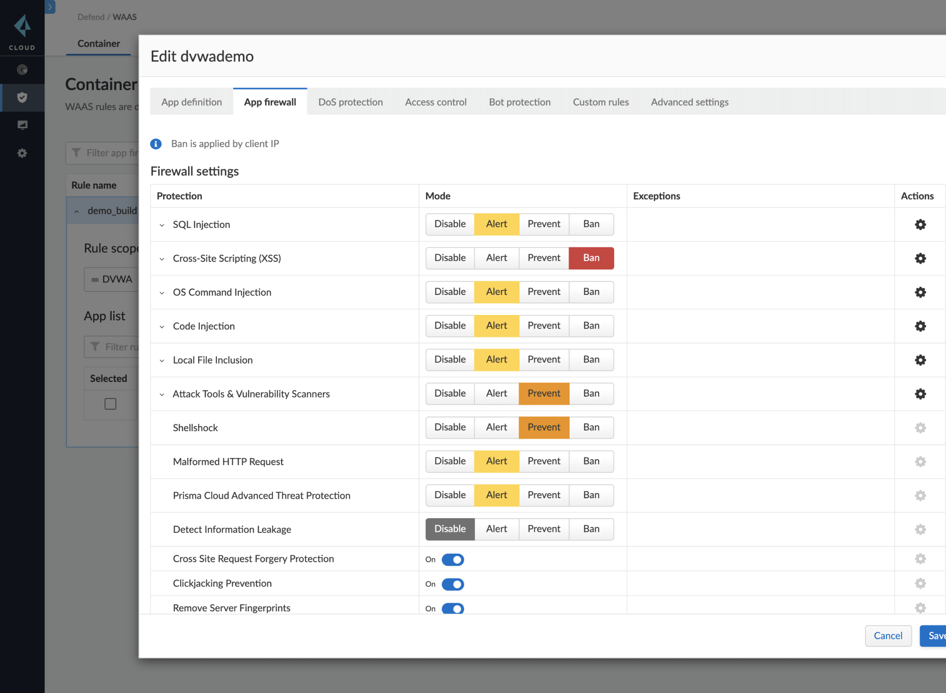 OWASPトップ10保護
