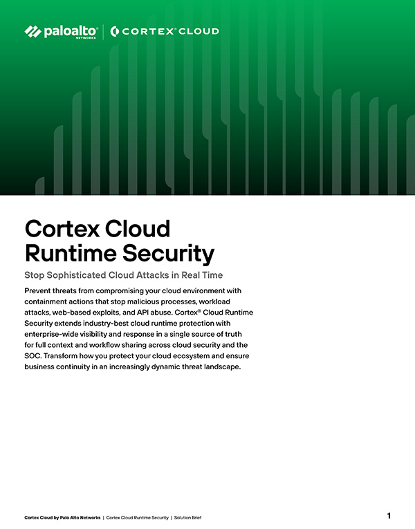 Cortex Cloud Runtime Security - クラウド攻撃に対するリアル タイム防御