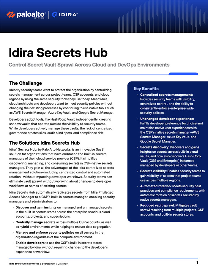 Secrets Hubのデータシート
