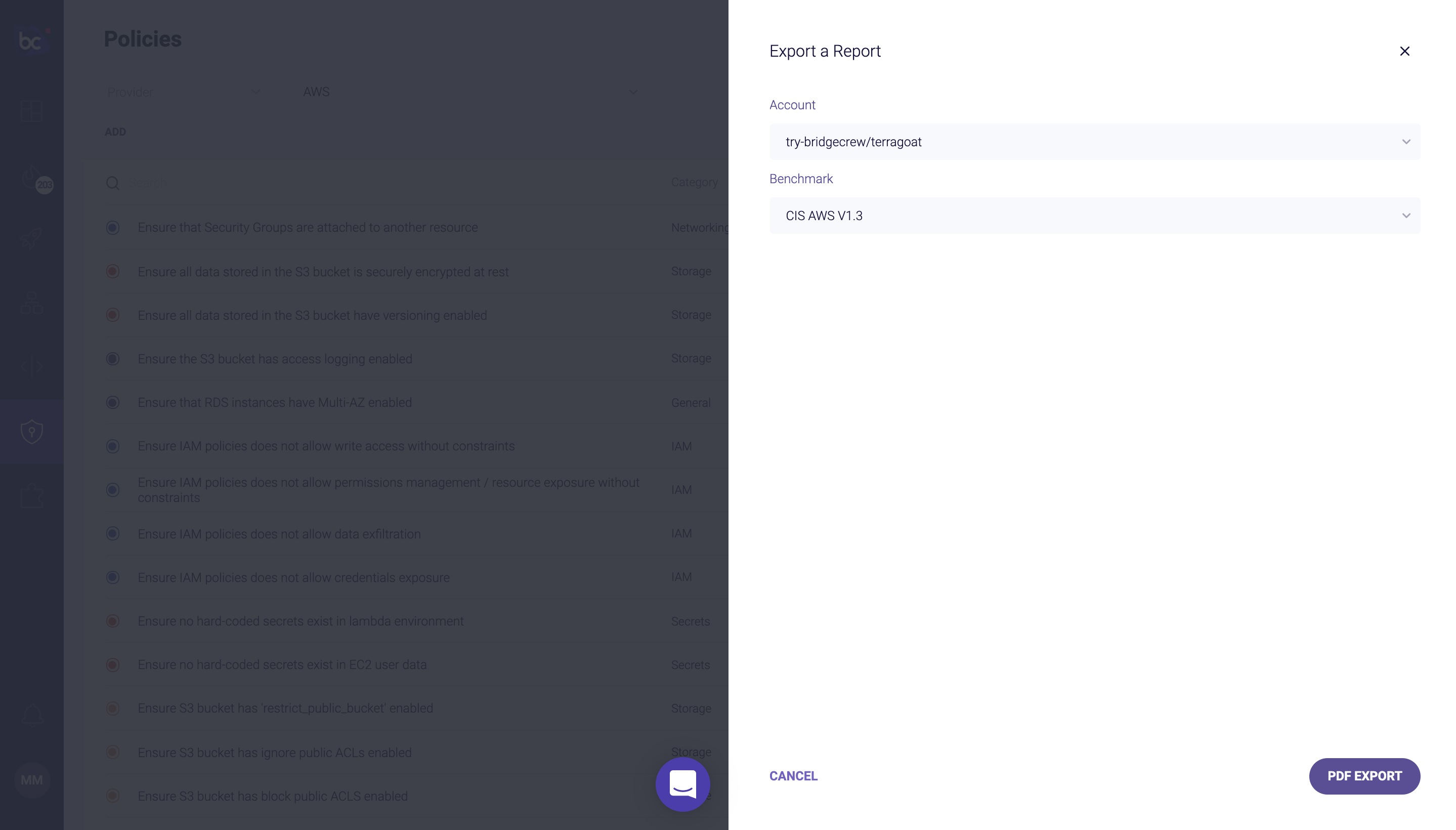 コンプライアンス ベンチマーク