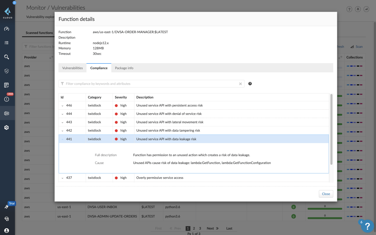 関数のコンプライアンス