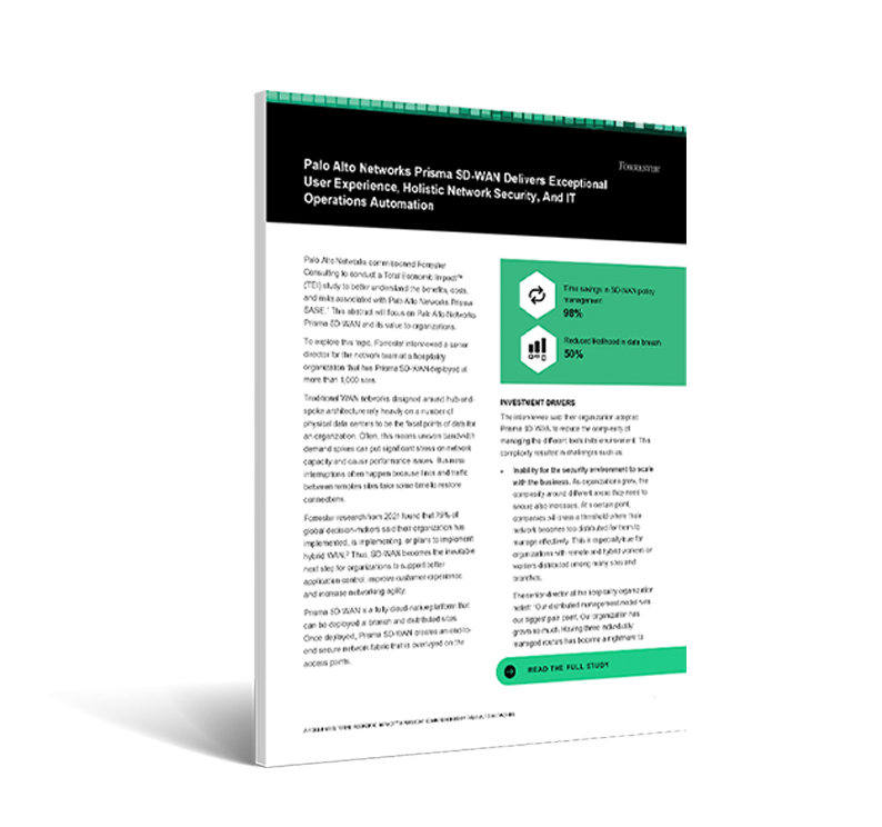 Total Economic Impact™ Spotlight: Prisma SD-WAN